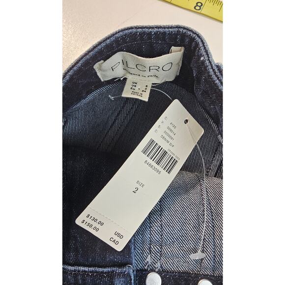 NWT pilcro carpenter maxi denim high front slit skirt grunge 2 S 90s anthro - Picture 6 of 8